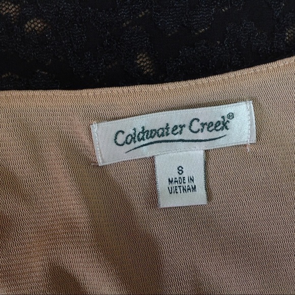 Coldwater Creek Black Lace Fully Lined Sleeveless Top,‎ Feminine Size Small - Picture 5 of 7